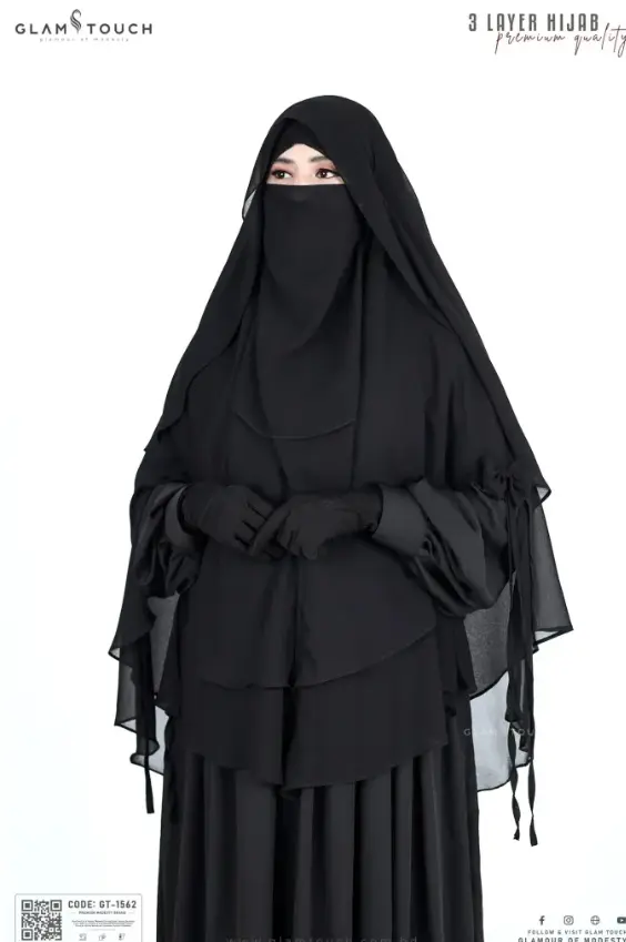 black hijab and borkha